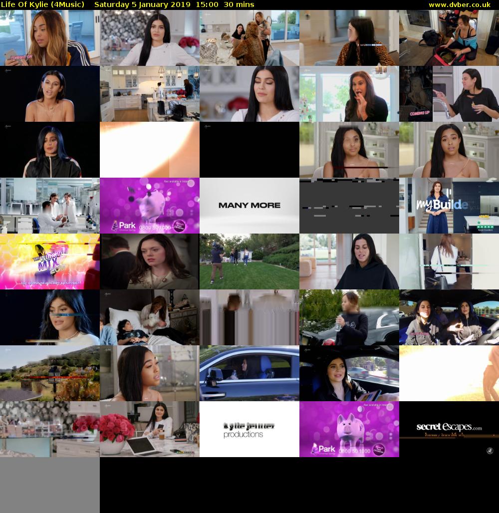 Life Of Kylie (4Music) Saturday 5 January 2019 15:00 - 15:30