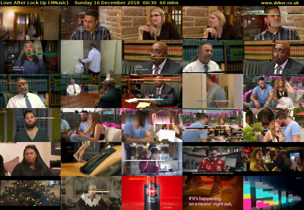 Love After Lock Up (4Music) Sunday 16 December 2018 00:30 - 01:30