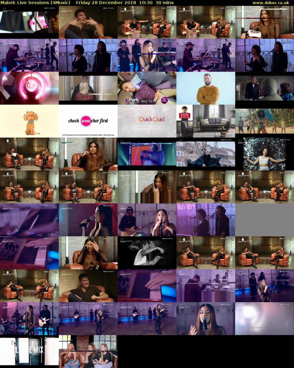 Mabel: Live Sessions (4Music) Friday 28 December 2018 10:30 - 11:00