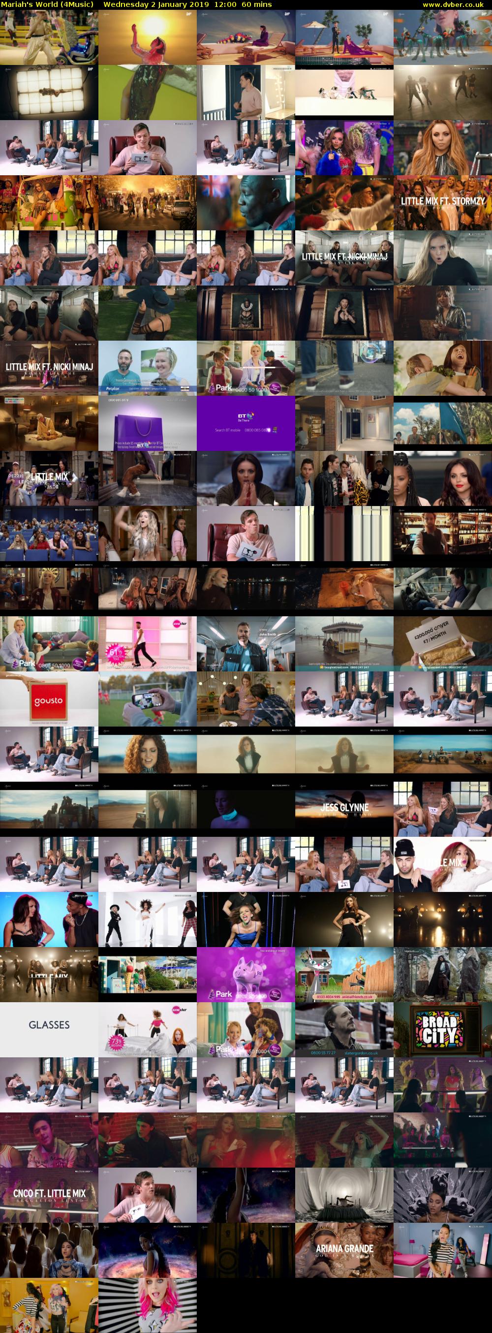 Mariah's World (4Music) Wednesday 2 January 2019 12:00 - 13:00