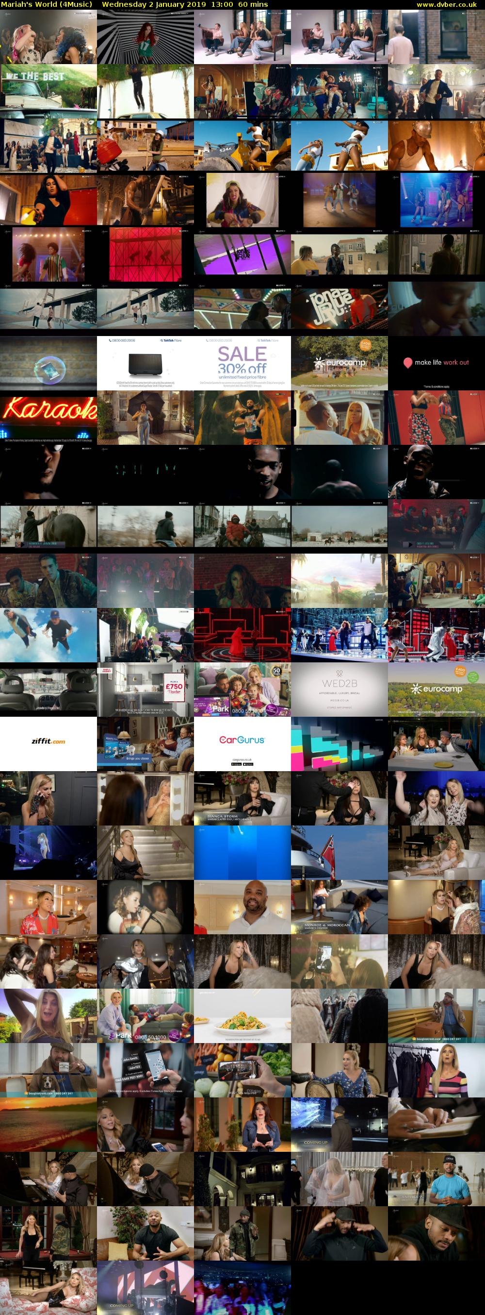 Mariah's World (4Music) Wednesday 2 January 2019 13:00 - 14:00