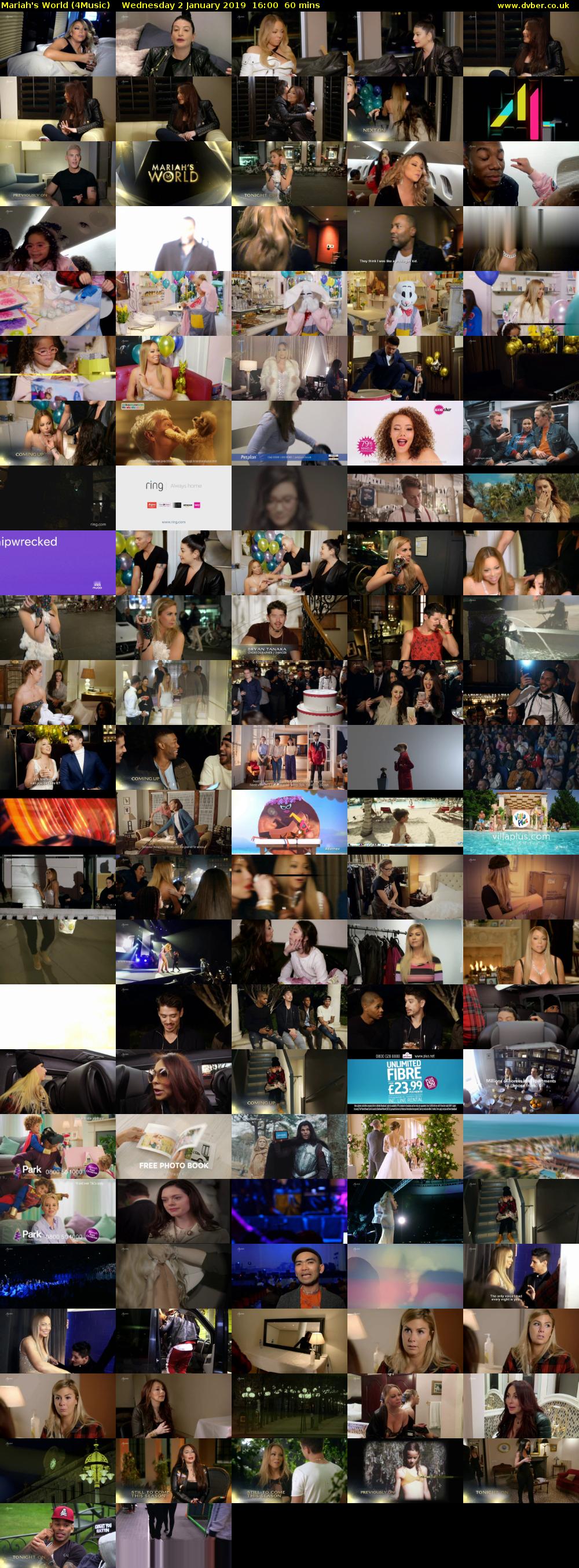 Mariah's World (4Music) Wednesday 2 January 2019 16:00 - 17:00