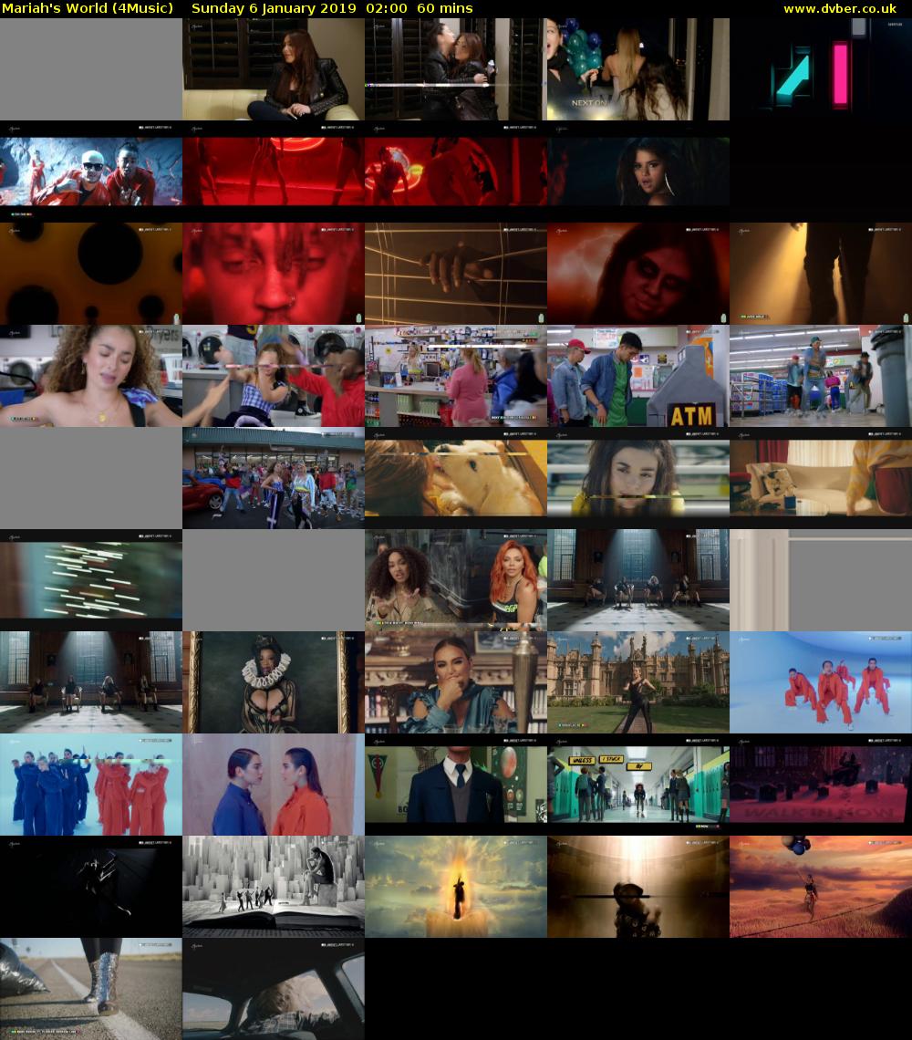 Mariah's World (4Music) Sunday 6 January 2019 02:00 - 03:00