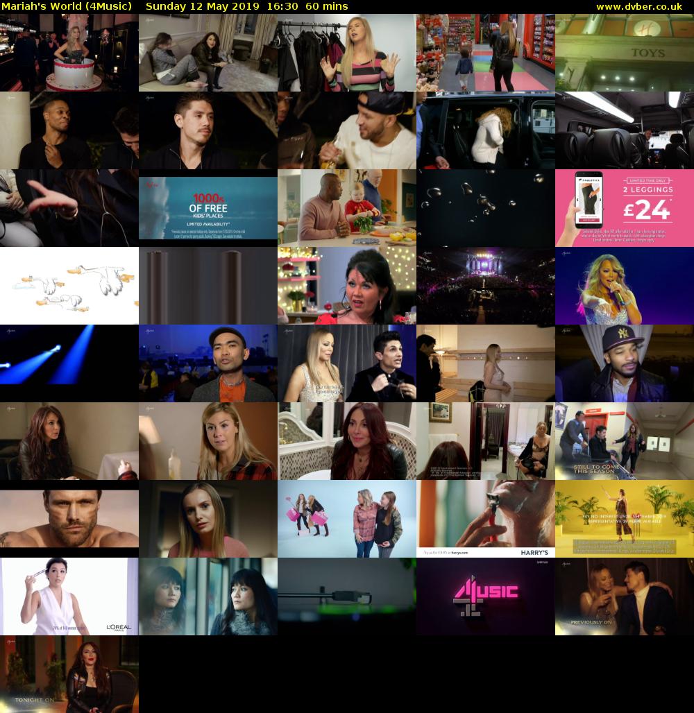 Mariah's World (4Music) Sunday 12 May 2019 16:30 - 17:30