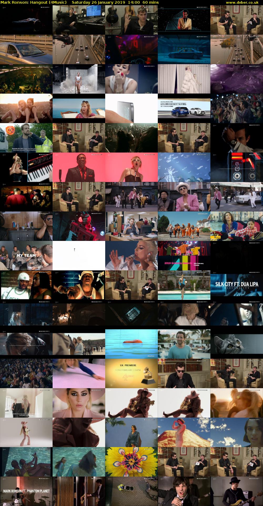 Mark Ronson: Hangout (4Music) Saturday 26 January 2019 14:00 - 15:00