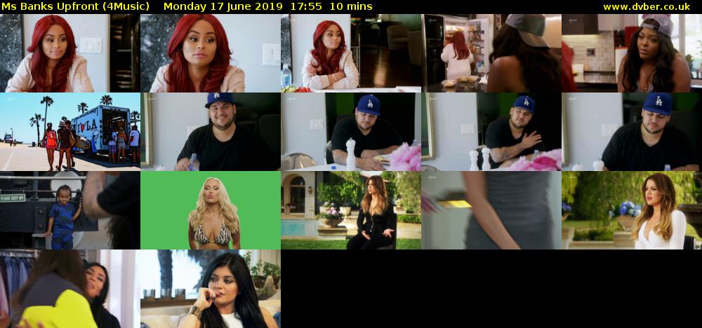 Ms Banks Upfront (4Music) Monday 17 June 2019 17:55 - 18:05