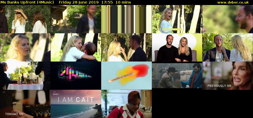 Ms Banks Upfront (4Music) Friday 28 June 2019 17:55 - 18:05