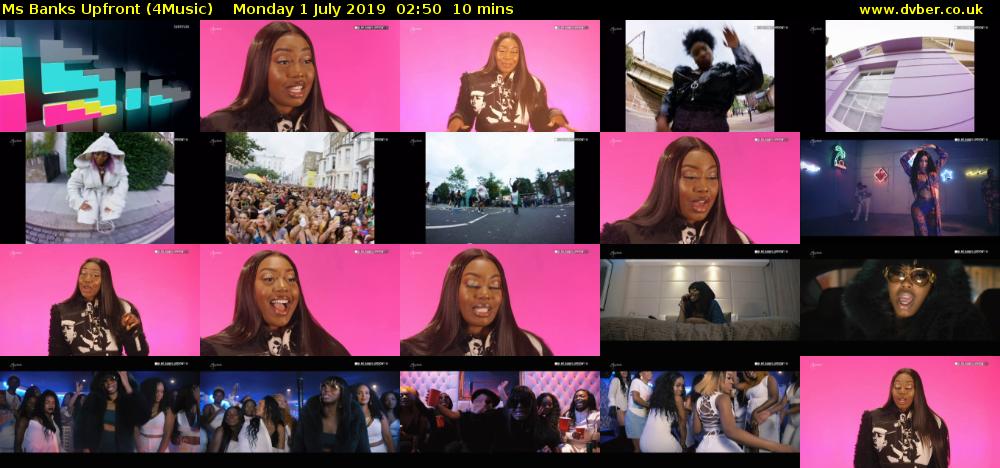 Ms Banks Upfront (4Music) Monday 1 July 2019 02:50 - 03:00