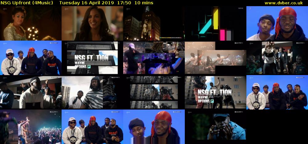 NSG Upfront (4Music) Tuesday 16 April 2019 17:50 - 18:00