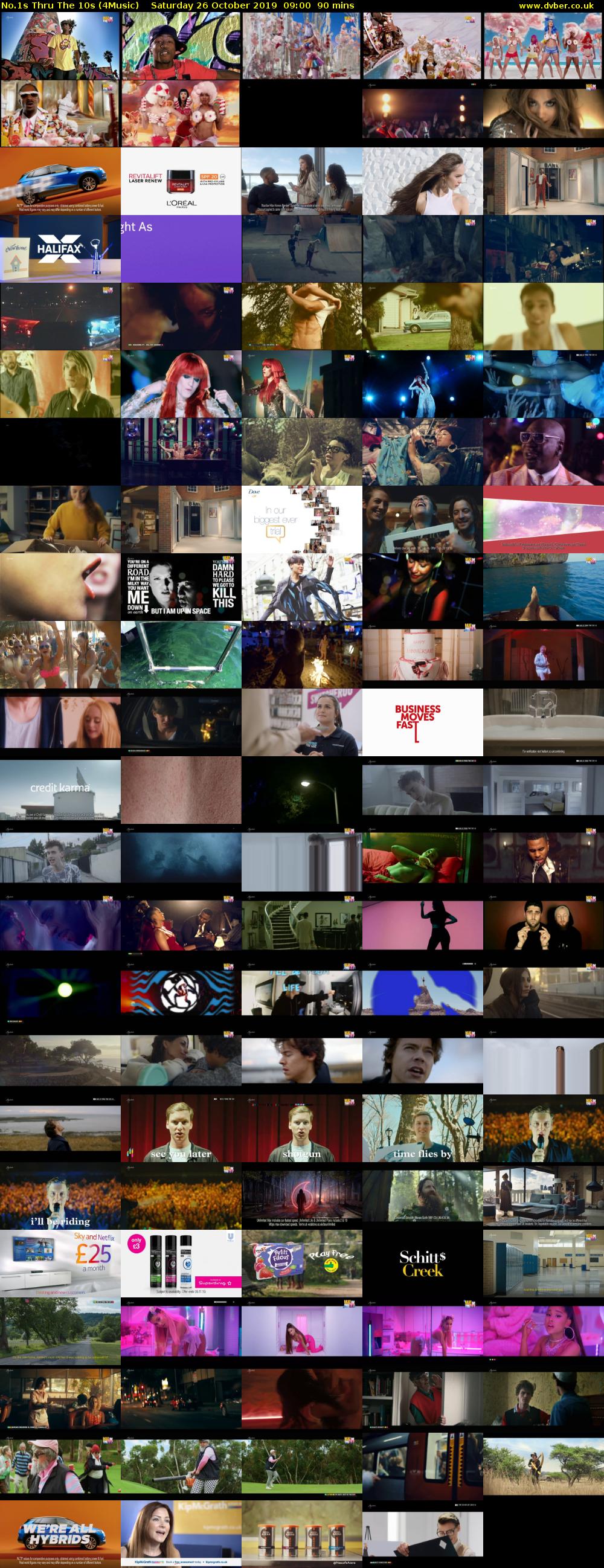 No.1s Thru The 10s (4Music) Saturday 26 October 2019 09:00 - 10:30