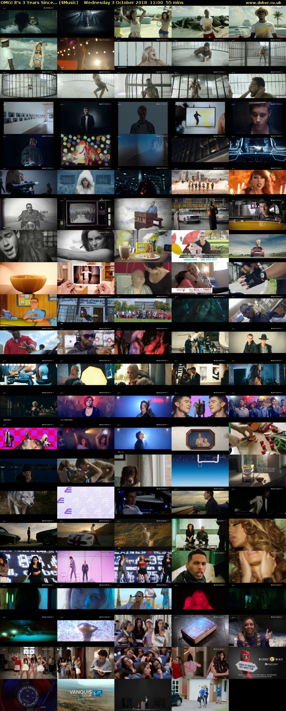 OMG! It's 3 Years Since... (4Music) Wednesday 3 October 2018 11:00 - 11:55