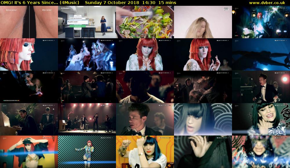 OMG! It's 6 Years Since... (4Music) Sunday 7 October 2018 14:30 - 14:45