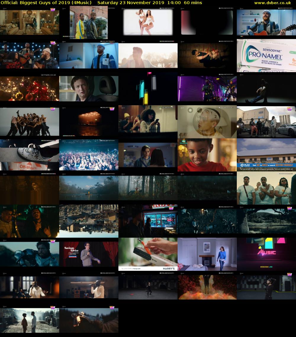 Official: Biggest Guys of 2019 (4Music) Saturday 23 November 2019 14:00 - 15:00