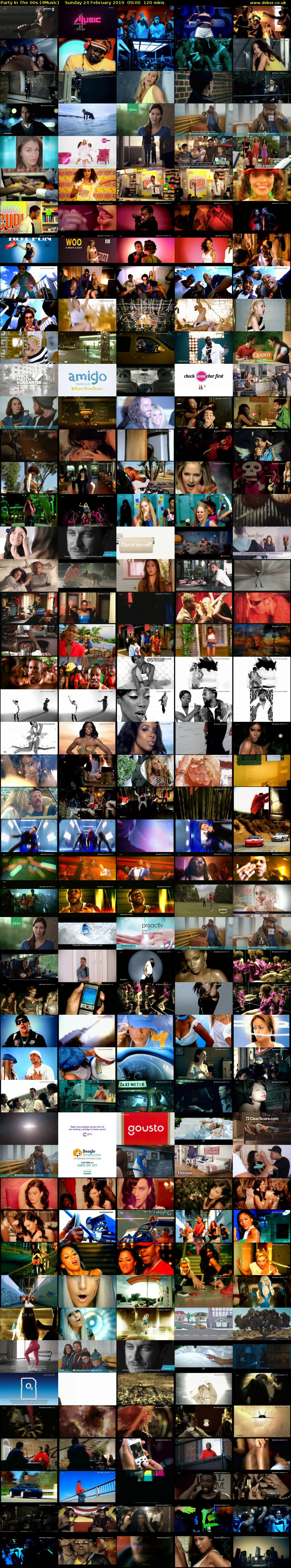 Party In The 00s (4Music) Sunday 24 February 2019 09:00 - 11:00