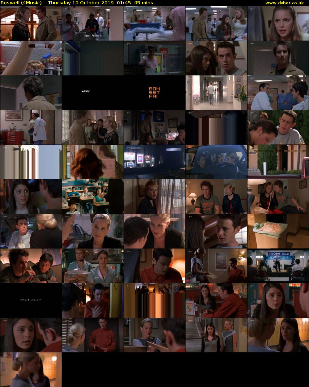 Roswell (4Music) Thursday 10 October 2019 01:45 - 02:30