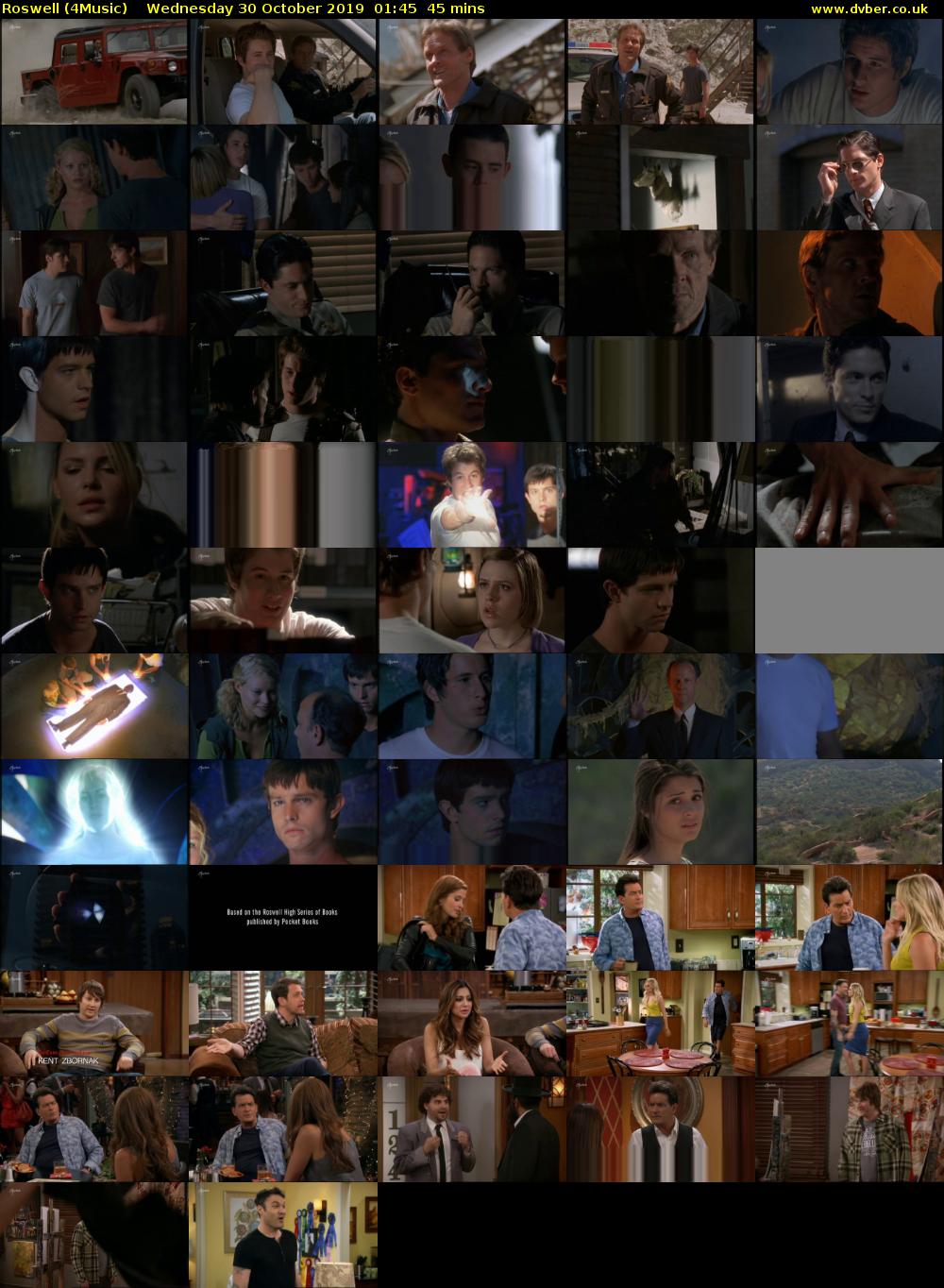 Roswell (4Music) Wednesday 30 October 2019 01:45 - 02:30