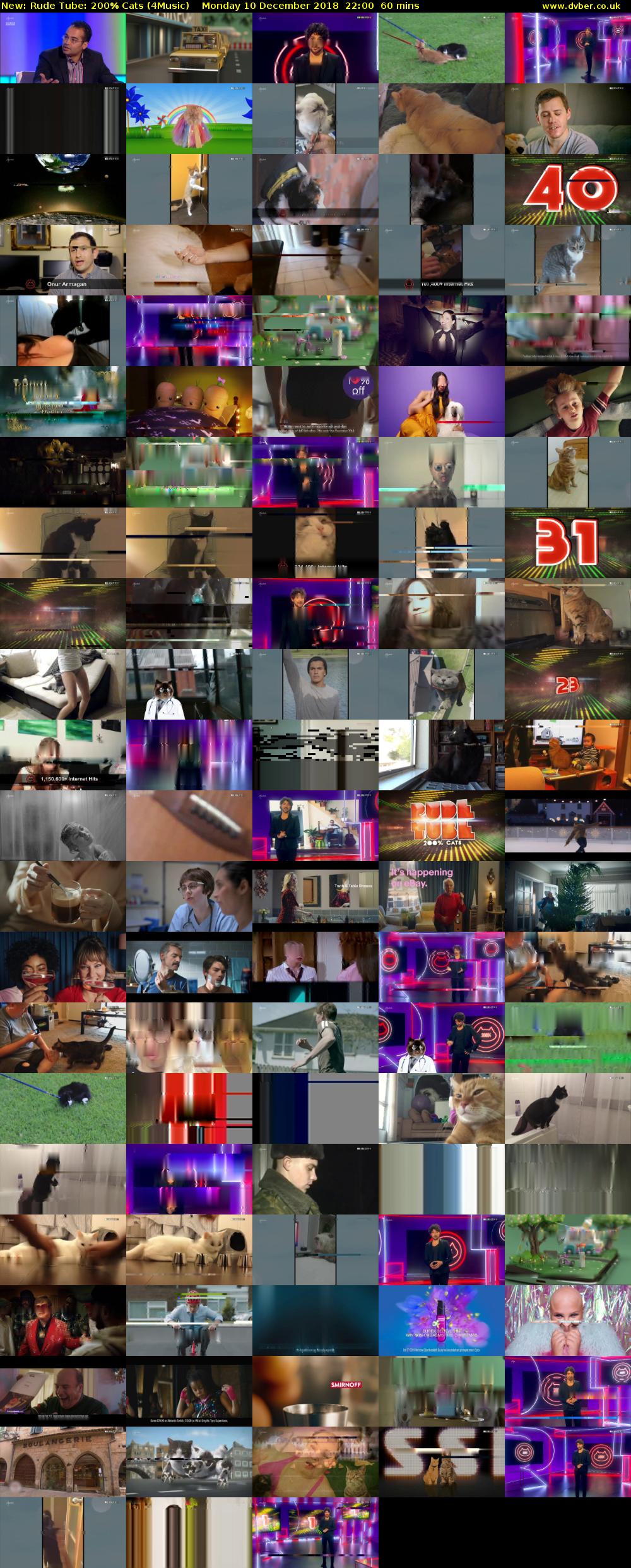 Rude Tube: 200% Cats (4Music) Monday 10 December 2018 22:00 - 23:00