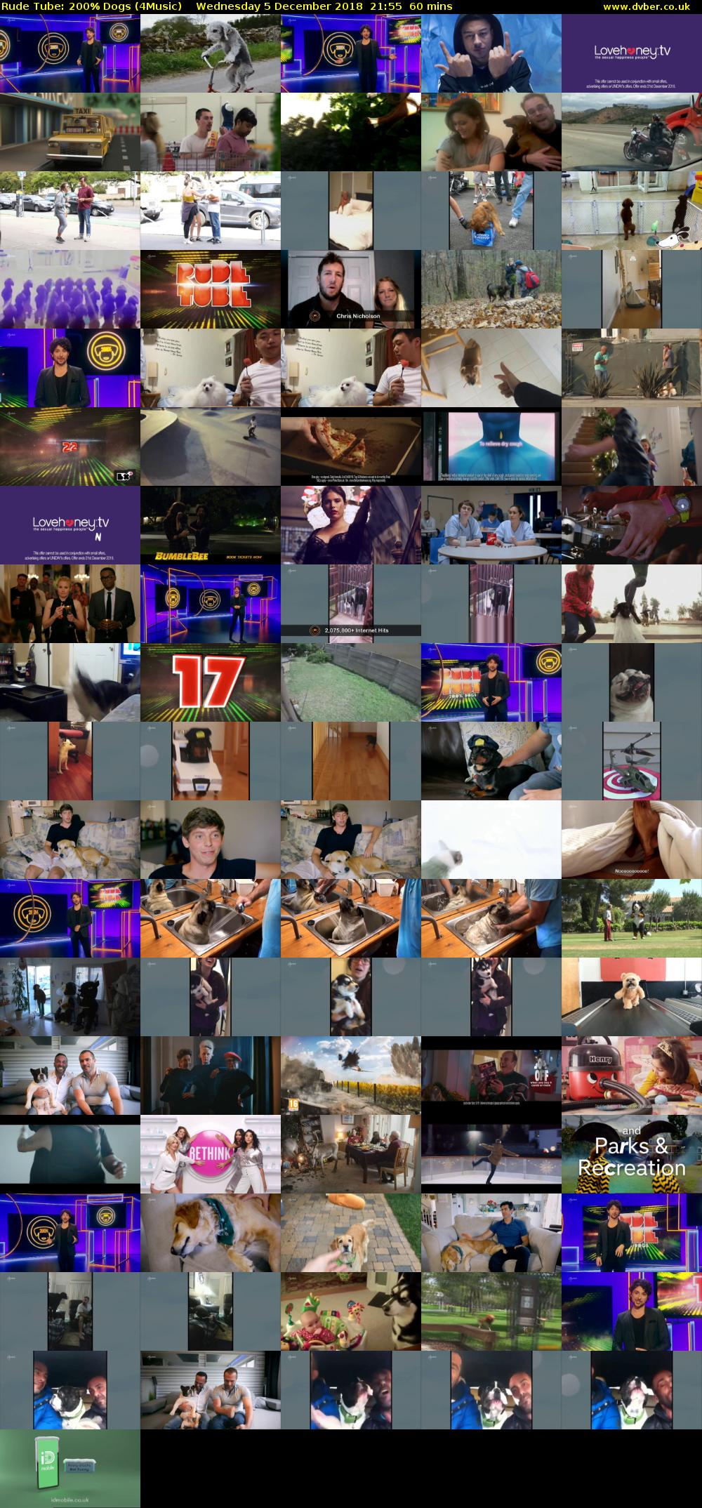 Rude Tube: 200% Dogs (4Music) Wednesday 5 December 2018 21:55 - 22:55