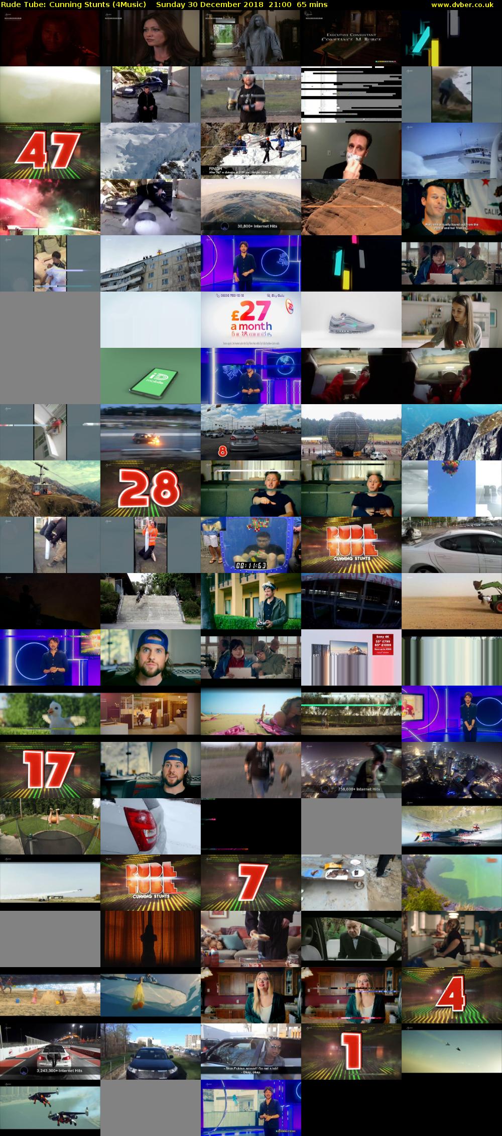 Rude Tube: Cunning Stunts (4Music) Sunday 30 December 2018 21:00 - 22:05