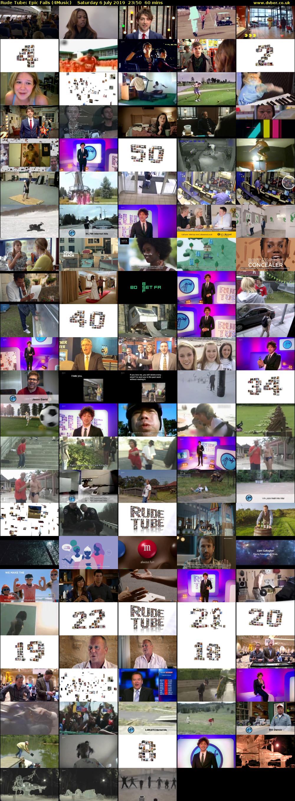 Rude Tube: Epic Fails (4Music) Saturday 6 July 2019 23:50 - 00:50