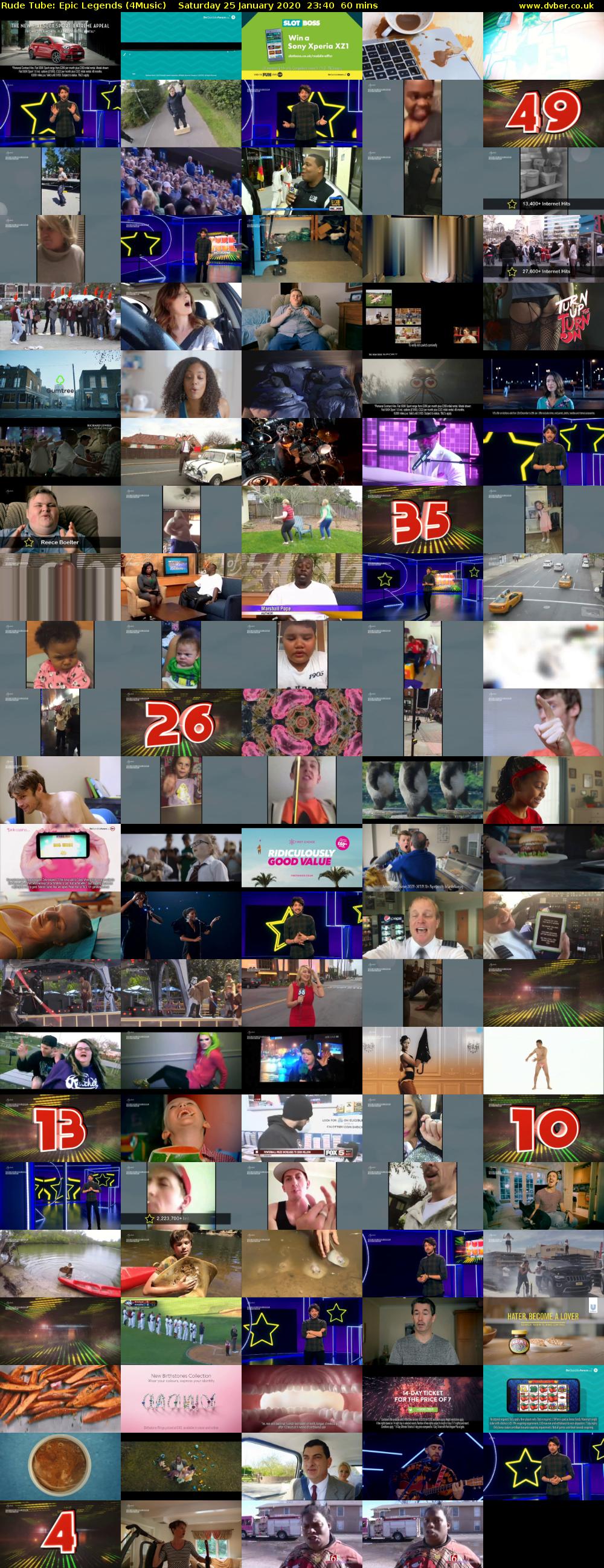 Rude Tube: Epic Legends (4Music) Saturday 25 January 2020 23:40 - 00:40