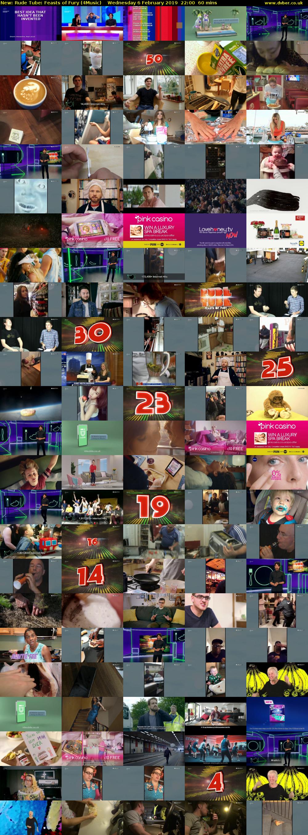 Rude Tube: Feasts of Fury (4Music) Wednesday 6 February 2019 22:00 - 23:00