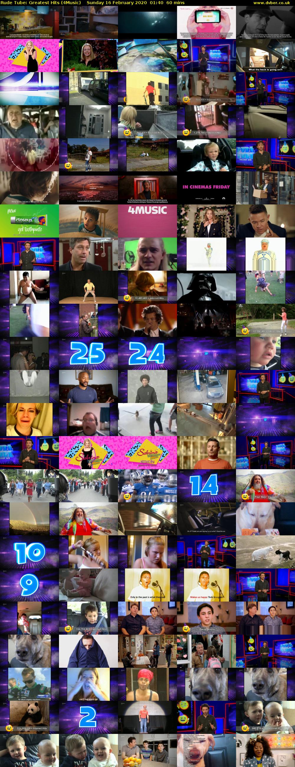 Rude Tube: Greatest Hits (4Music) Sunday 16 February 2020 01:40 - 02:40