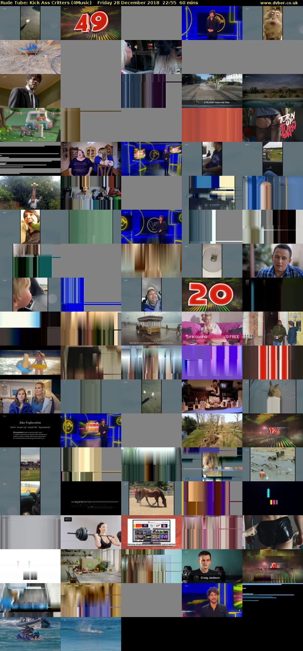 Rude Tube: Kick Ass Critters (4Music) Friday 28 December 2018 22:55 - 23:55