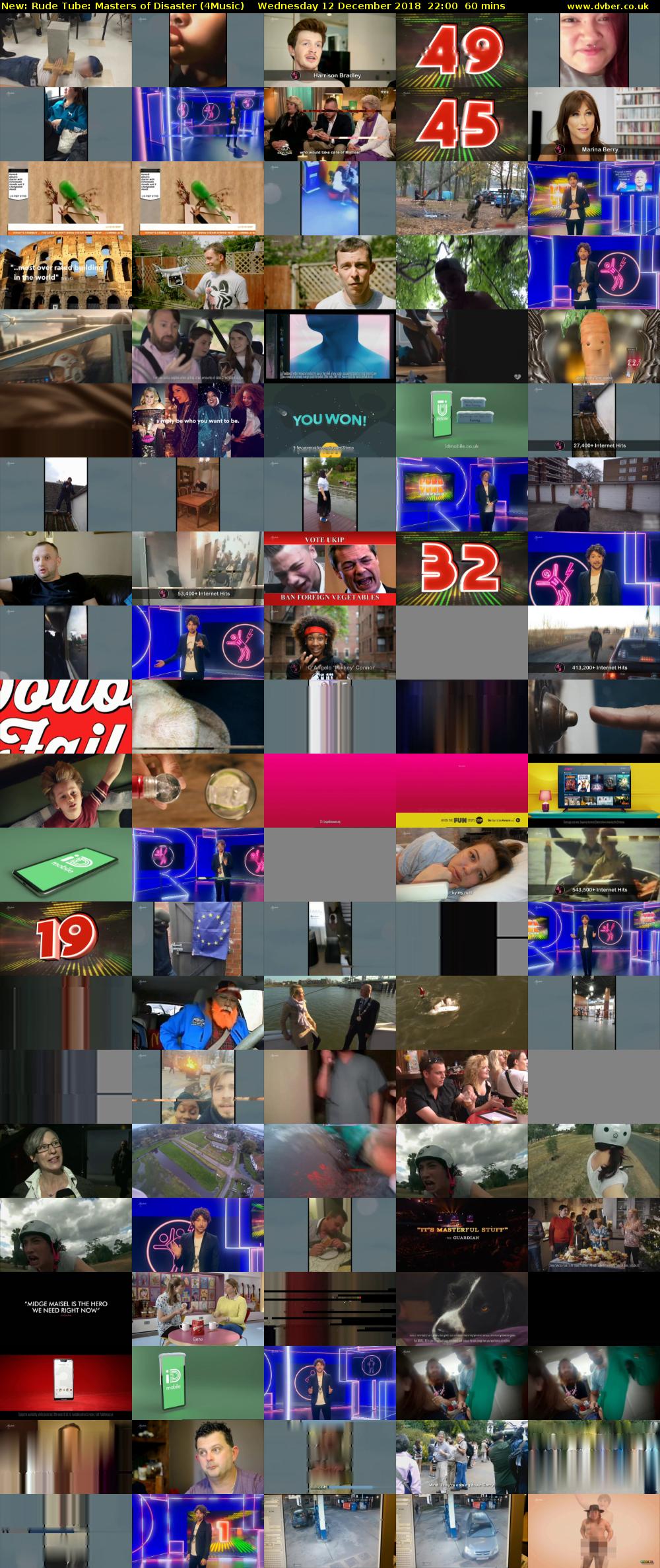 Rude Tube: Masters of Disaster (4Music) Wednesday 12 December 2018 22:00 - 23:00