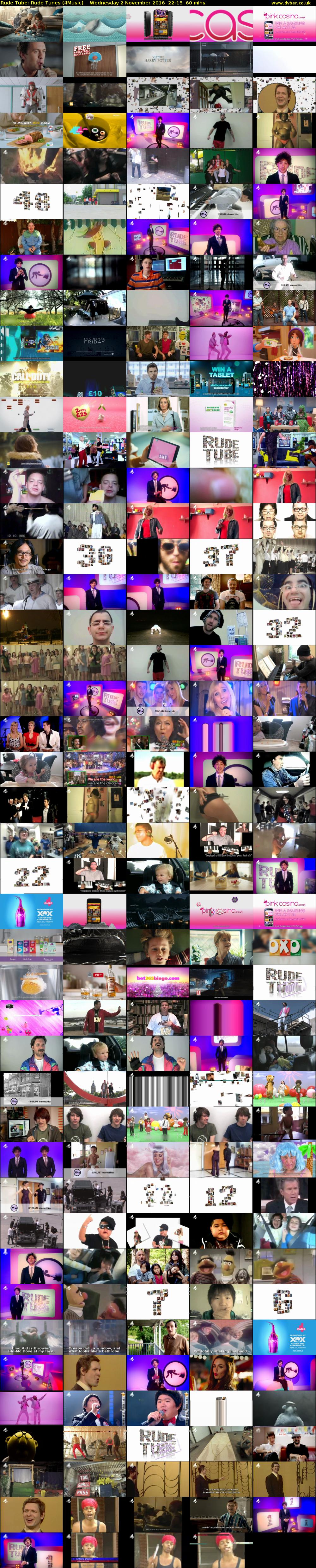 Rude Tube: Rude Tunes (4Music) Wednesday 2 November 2016 22:15 - 23:15