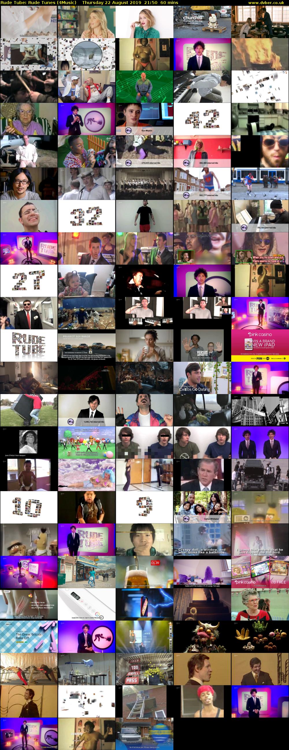 Rude Tube: Rude Tunes (4Music) Thursday 22 August 2019 21:50 - 22:50