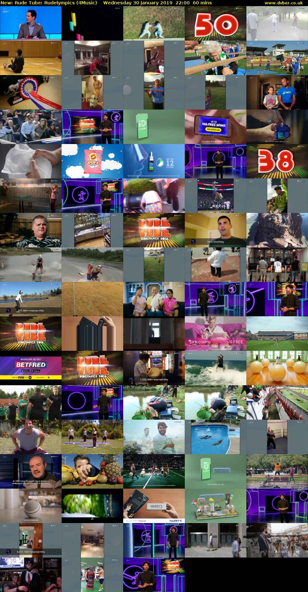 Rude Tube: Rudelympics (4Music) Wednesday 30 January 2019 22:00 - 23:00