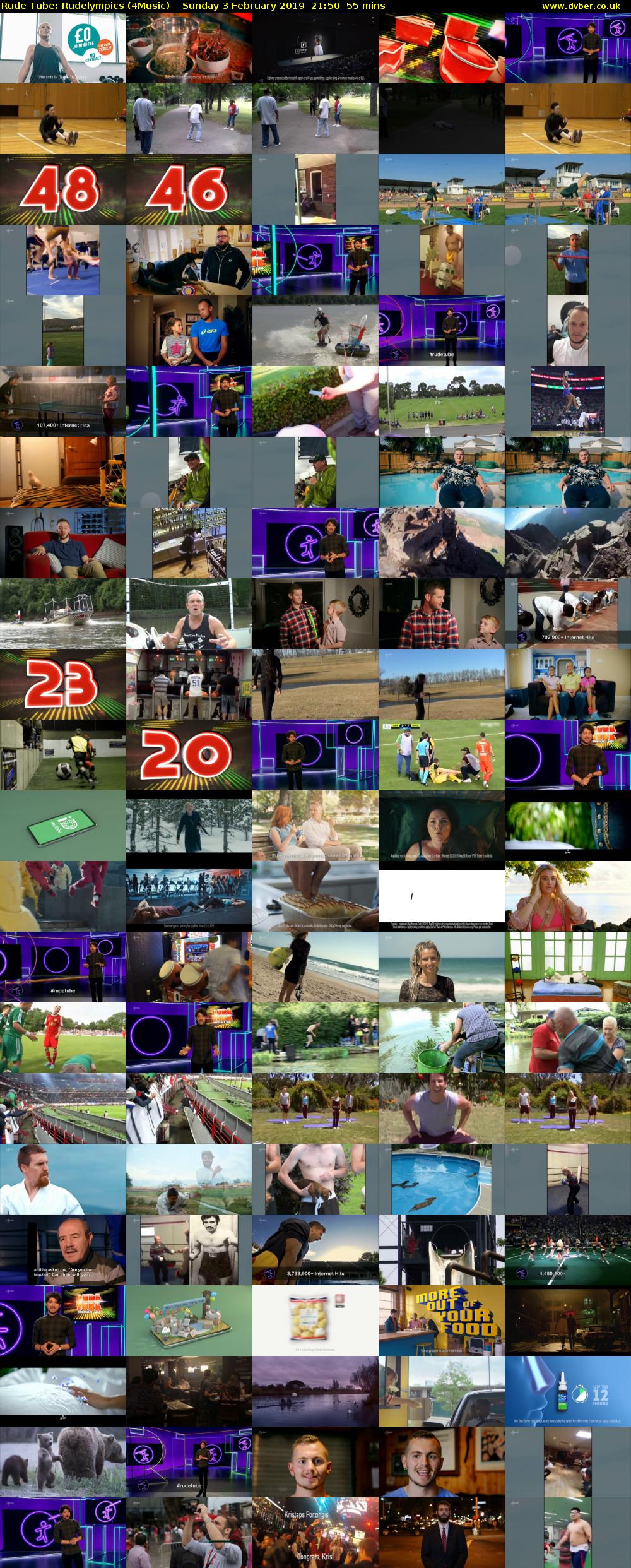 Rude Tube: Rudelympics (4Music) Sunday 3 February 2019 21:50 - 22:45