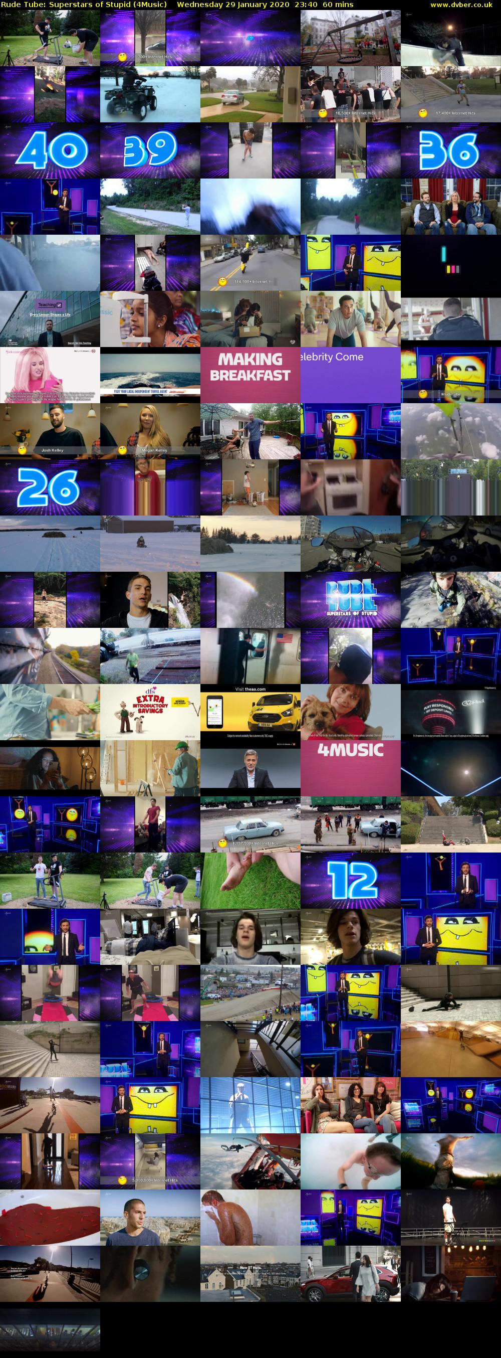 Rude Tube: Superstars of Stupid (4Music) Wednesday 29 January 2020 23:40 - 00:40
