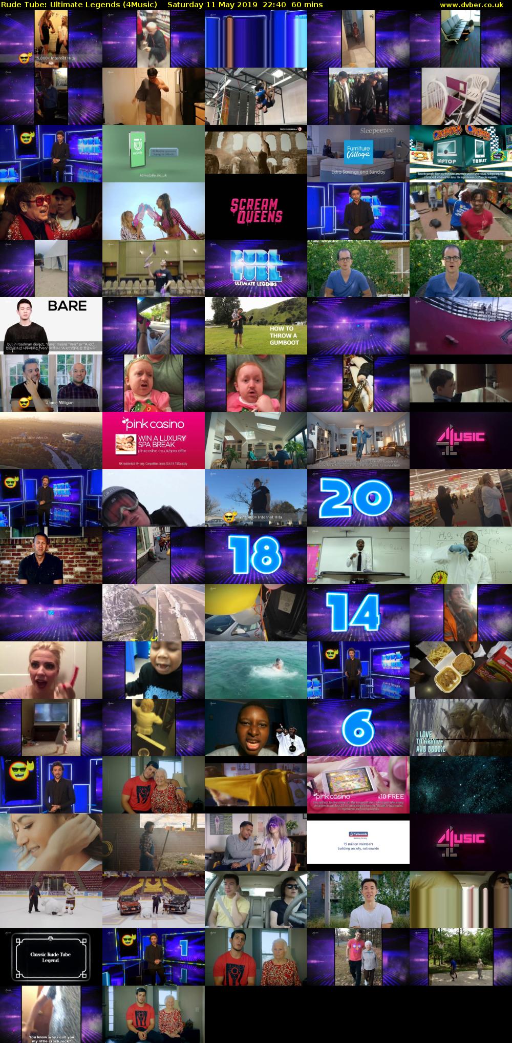 Rude Tube: Ultimate Legends (4Music) Saturday 11 May 2019 22:40 - 23:40