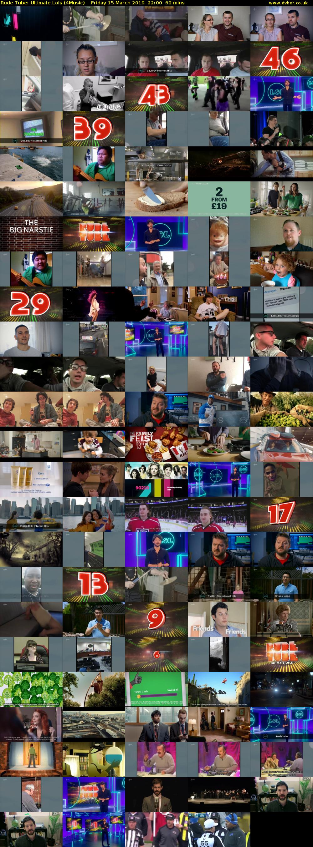 Rude Tube: Ultimate Lols (4Music) Friday 15 March 2019 22:00 - 23:00