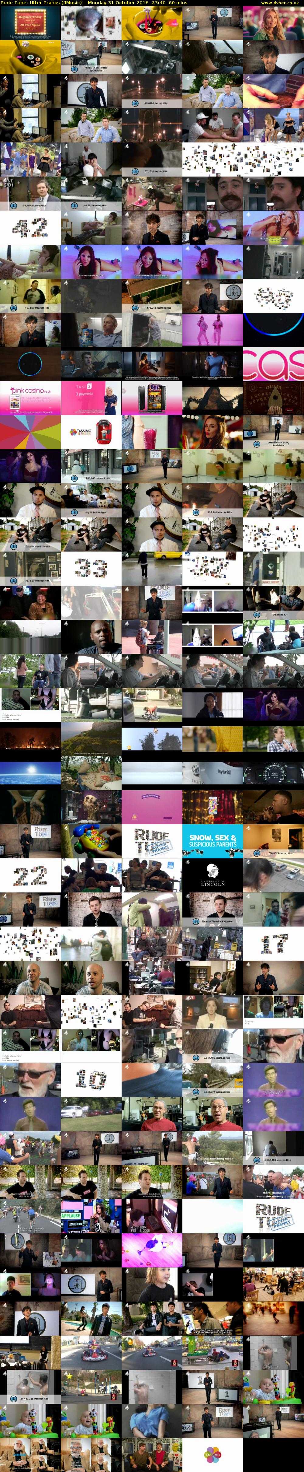 Rude Tube: Utter Pranks (4Music) Monday 31 October 2016 23:40 - 00:40