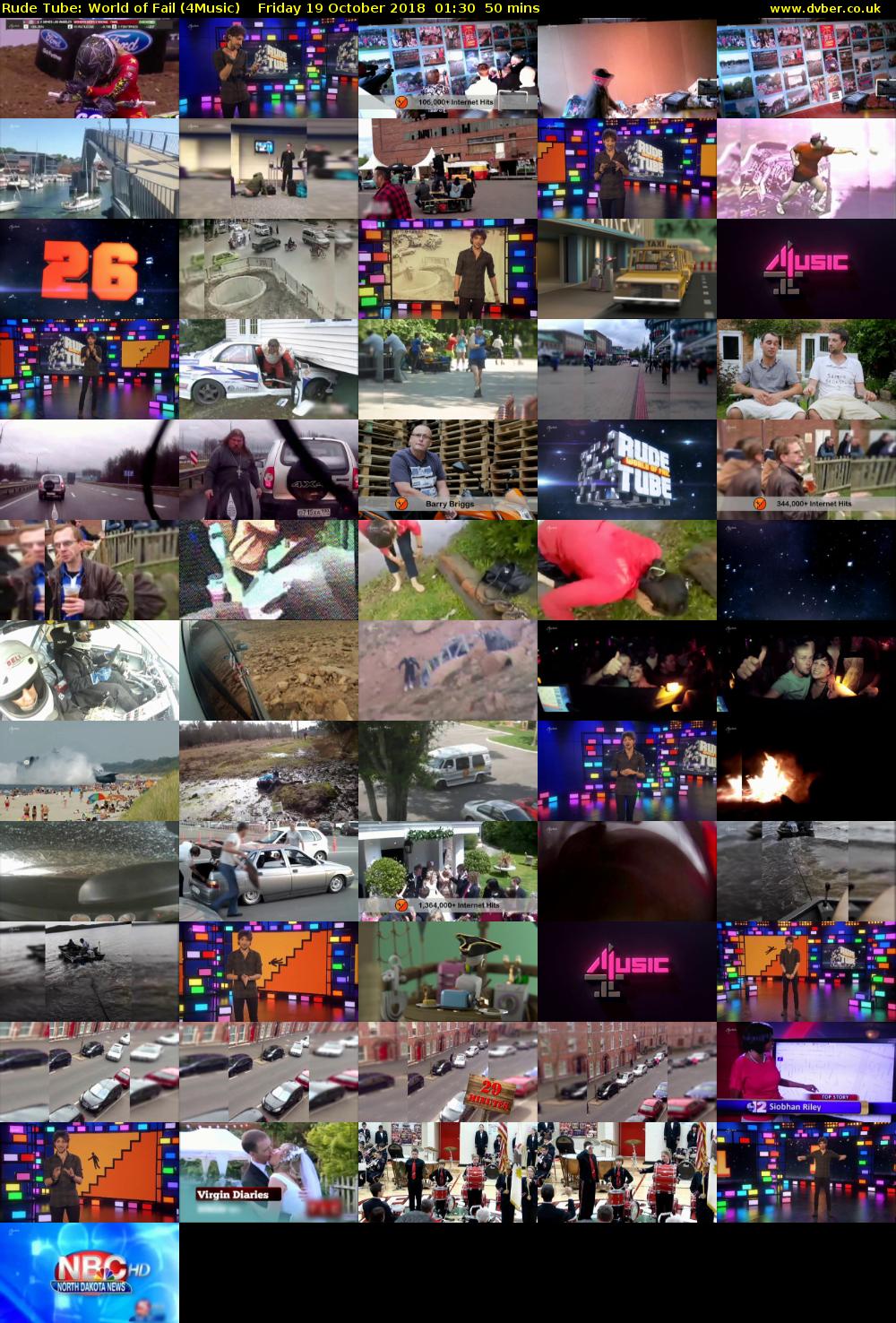 Rude Tube: World of Fail (4Music) Friday 19 October 2018 01:30 - 02:20