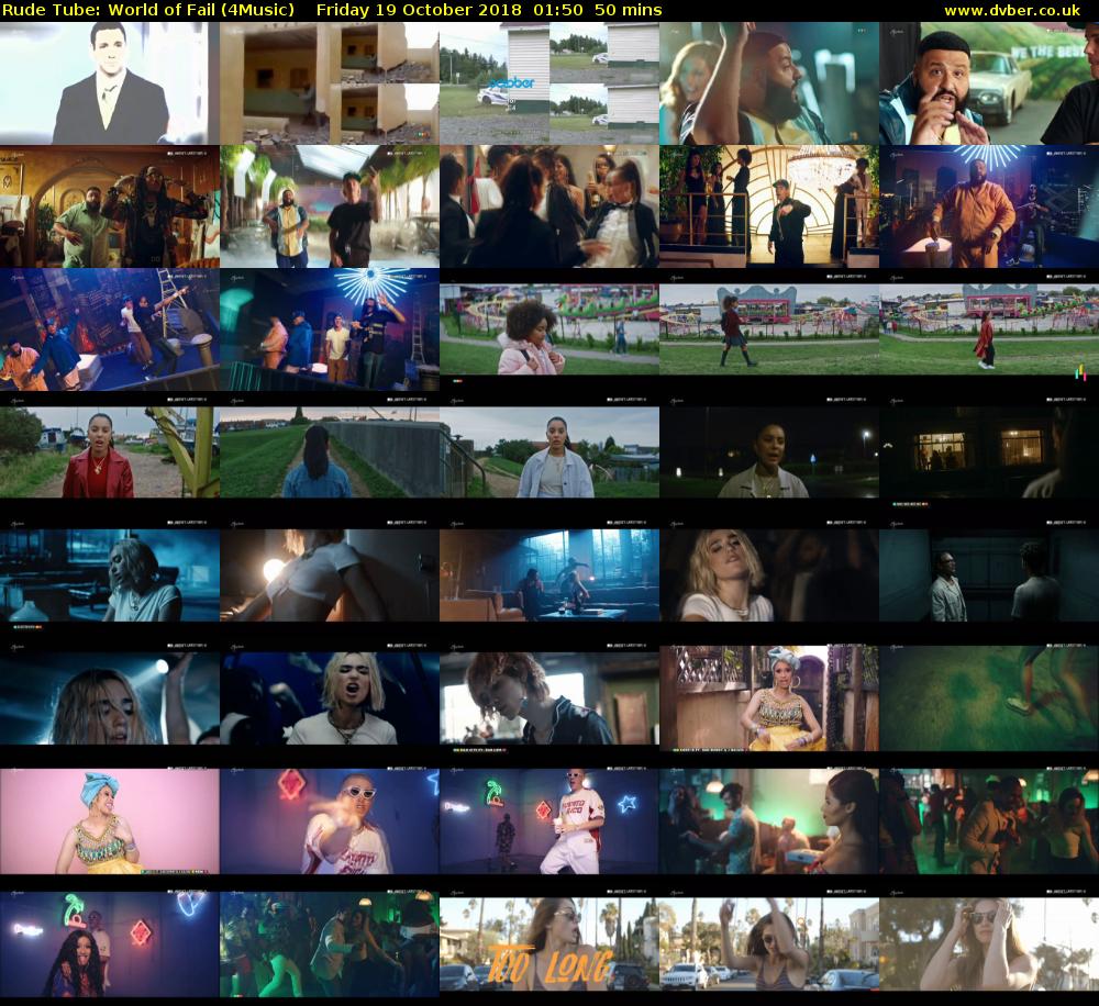 Rude Tube: World of Fail (4Music) Friday 19 October 2018 01:50 - 02:40