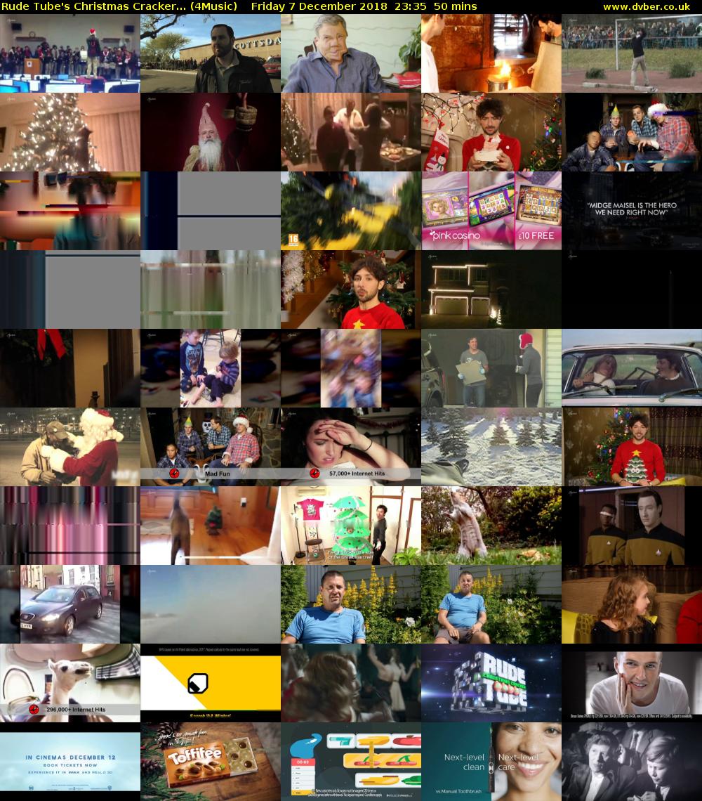 Rude Tube's Christmas Cracker... (4Music) Friday 7 December 2018 23:35 - 00:25