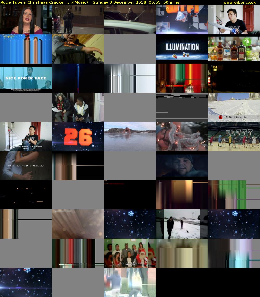 Rude Tube's Christmas Cracker... (4Music) Sunday 9 December 2018 00:55 - 01:45