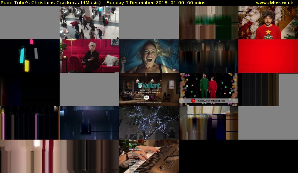 Rude Tube's Christmas Cracker... (4Music) Sunday 9 December 2018 01:00 - 02:00