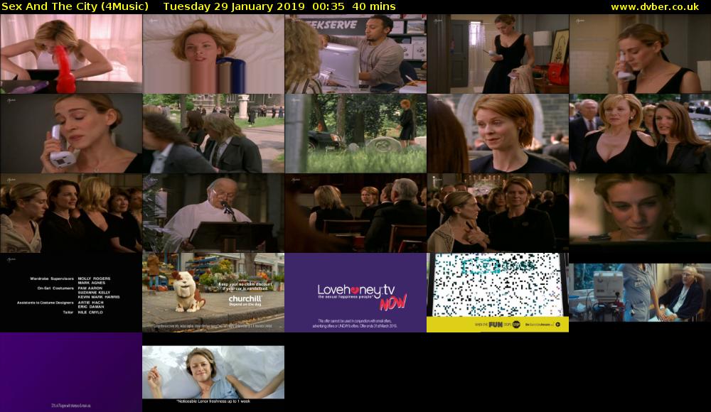 Sex And The City (4Music) Tuesday 29 January 2019 00:35 - 01:15