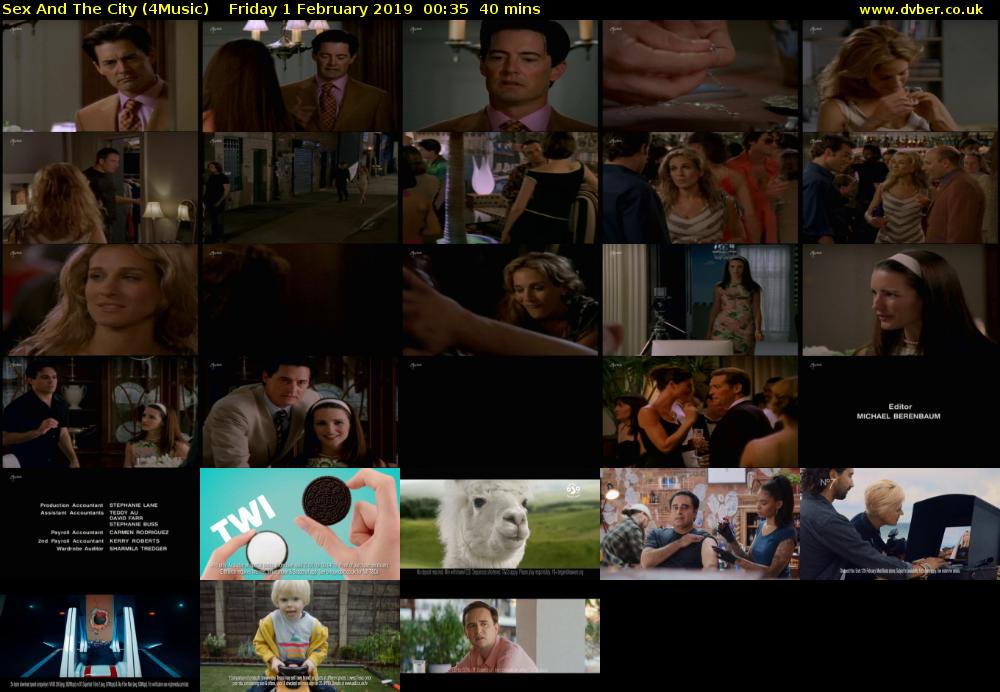 Sex And The City (4Music) Friday 1 February 2019 00:35 - 01:15