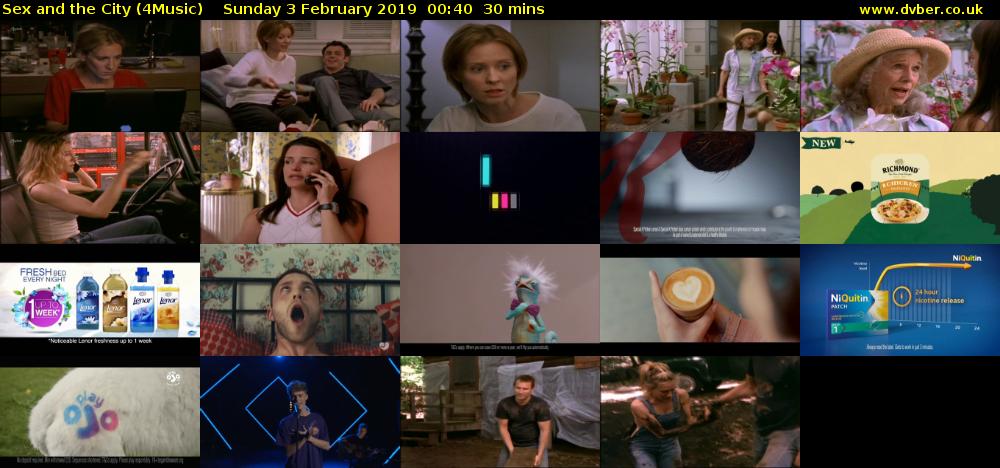 Sex And The City (4Music) Sunday 3 February 2019 00:40 - 01:10