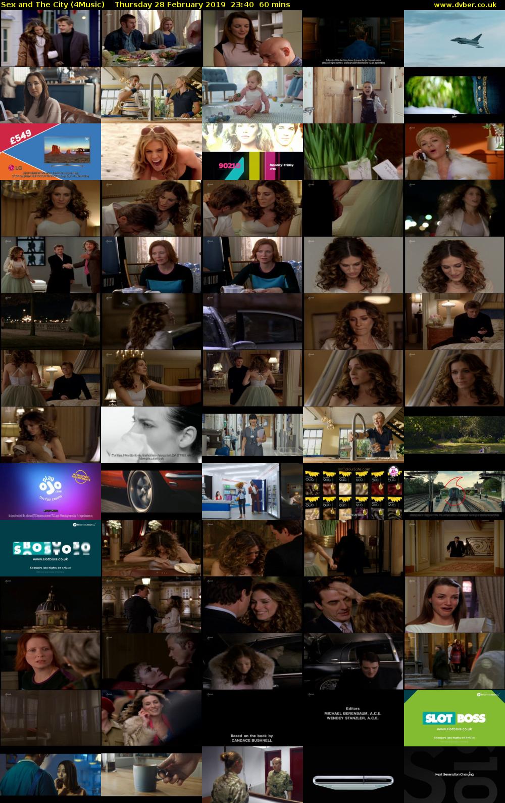 Sex and The City (4Music) Thursday 28 February 2019 23:40 - 00:40