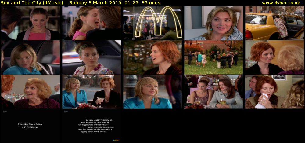 Sex and The City (4Music) Sunday 3 March 2019 01:25 - 02:00