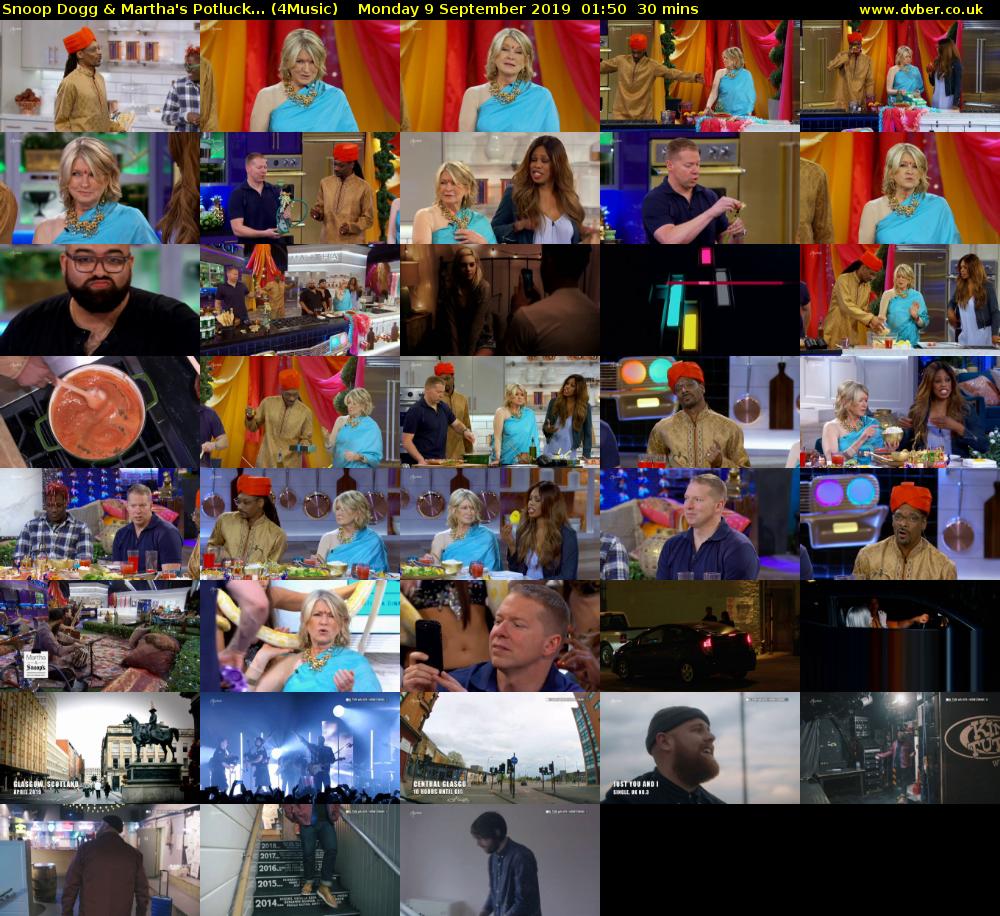 Snoop Dogg & Martha's Potluck... (4Music) Monday 9 September 2019 01:50 - 02:20