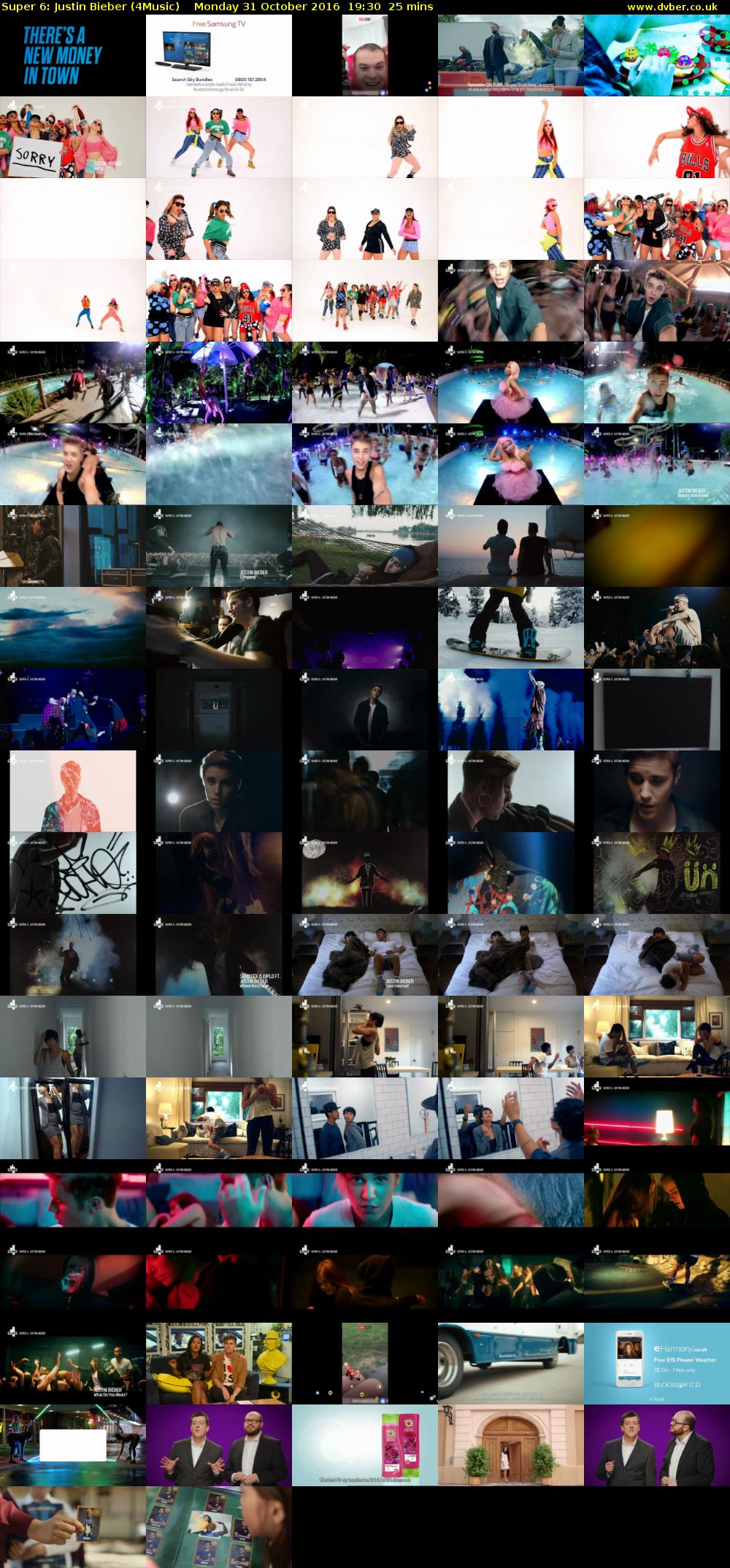 Super 6: Justin Bieber (4Music) Monday 31 October 2016 19:30 - 19:55