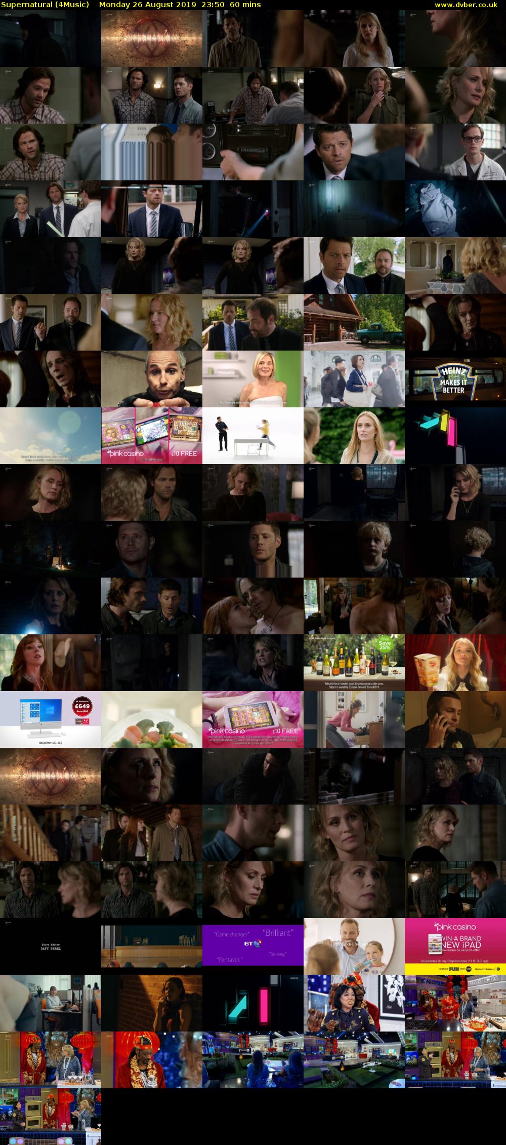 Supernatural (4Music) Monday 26 August 2019 23:50 - 00:50